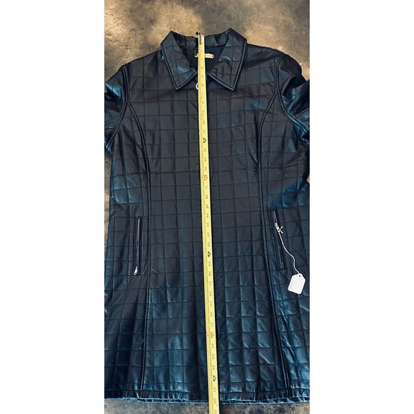 Nice Long Women’s Brandon Thomas Leather Jacket Size XL but fits like Large - Picture 8 of 8